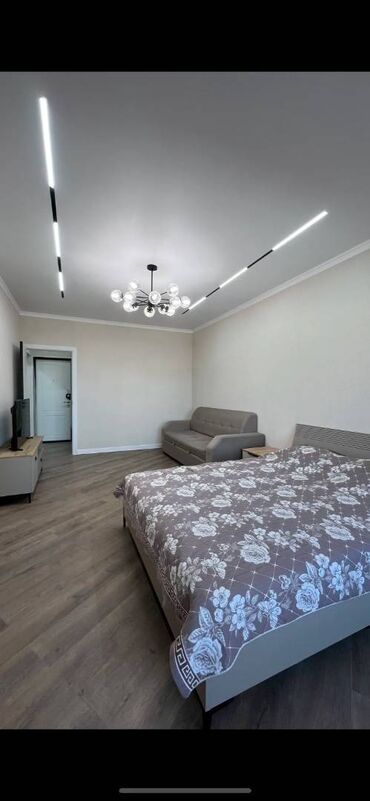 эмарк жибек жолу: 1 комната, 53 м², Элитка, 7 этаж, Евроремонт