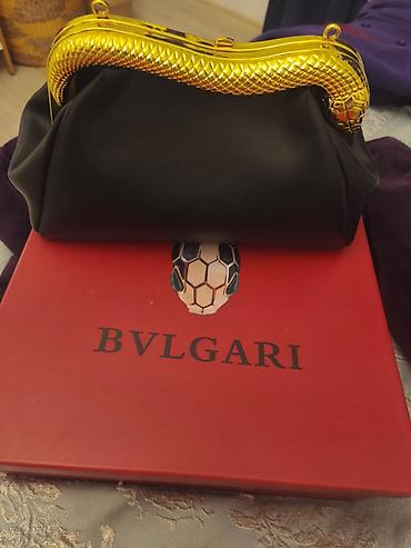 Çantalar: Lüks qadın çanta dəsti 1) BVLGARI əl çantası - Rəng: qara - Parlaq — 9