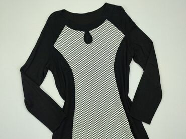 czarna sukienki długi rękaw: Dress, S (EU 36), condition - Very good