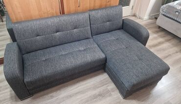 мебельная: Модульный диван, цвет - Серый, Б/у