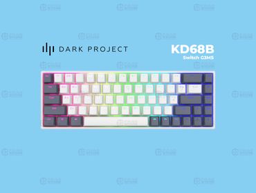 Клавиатуры: Клавиатура Dark Project KD68B White/Navy Blue (Switch G3MS)