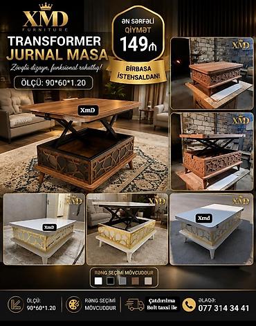 burda jurnalı: Transformer Jurnal Masa – XMD Furniture Ölçü: 90×60×1.20 Qiymət — 8