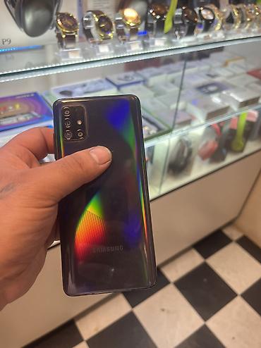 Samsung Galaxy A51, 64 GB, rəng - Qara, Zəmanət, Barmaq izi, İki sim kartlı