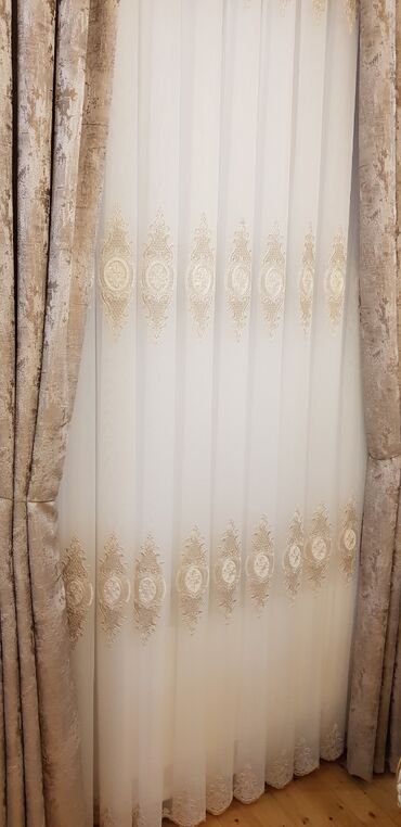 Pərdə və tüllər: Türkiyə istehsalı pərdələri - 1 metrəsi 15 - 20 - 25 manat, Modern — 22