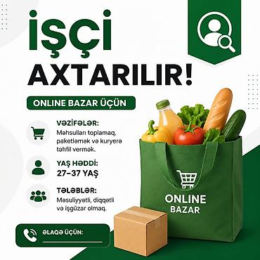 anbar işçisi: Anbardar tələb olunur, 30-45 yaş, Təcrübəsiz, Ayda 2 dəfə ödəniş — 1