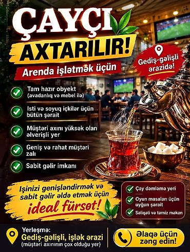 bolt bas ofis elaqe: Salam. Gəncədə arendaya çayçı axtarılır. içində əşyaları olsa daha — 1