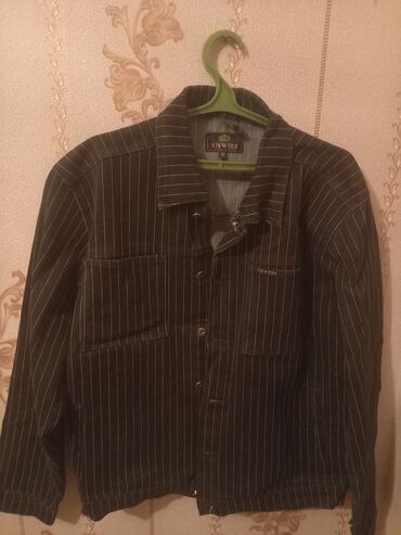 коженная куртка мужская: Куртка 6XL (EU 52), цвет - Черный