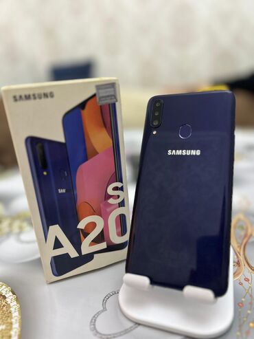 Samsung: Samsung Galaxy A20s, 64 GB, rəng - Göy, Barmaq izi