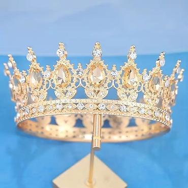 Aksesoari za kosu: Luksuzna kruna/tiara sa bogatim baroknim dizajnom - Materijal: legura — 1