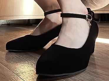 foot patch: Женские туфли 44 размера по стельке 28,5см . Замшевые, каблук 3-5см — 3