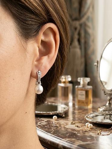 фиона: Серьги Xuping Jewelry с подвесными жемчужинами - Элегантные — 1