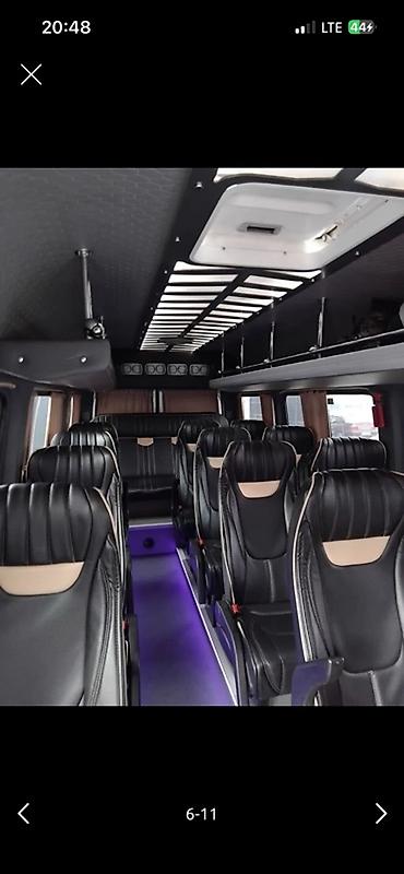 Аренда пассажирского буса: Mercedes-Benz Sprinter (длинная база, высокий крыша), серебристый — 6