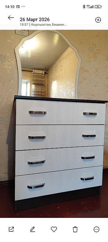 dressing table: Туалетный столик/комод с зеркалом. - Комплектация: высокий фигурный — 2
