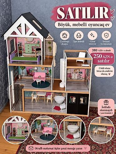mini toy pudel: Böyük, mebelli oyuncaq ev - Çoxotaqlı dizayn: bir neçə mərtəbə və — 1