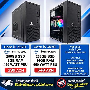 ssd 4 tb: Ofis üçün Yepyeni Sistem blokları Core i5 3570 İntel HD 2500 256GB SSD — 2