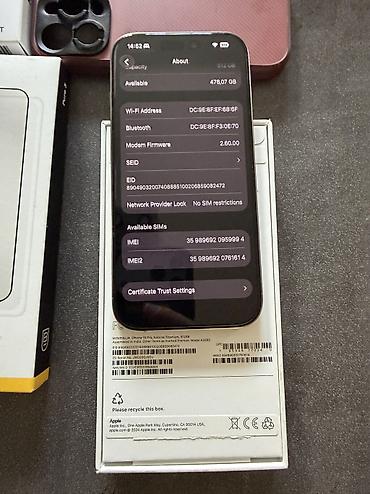 Apple iPhone: Apple iPhone 16 Pro 512gb esim sim free bh89% KAO NOV, perfektno na lalafo.rs — 8 Apple iPhone: Apple iPhone 16 Pro 512gb esim sim free bh89% KAO NOV, perfektno — 8