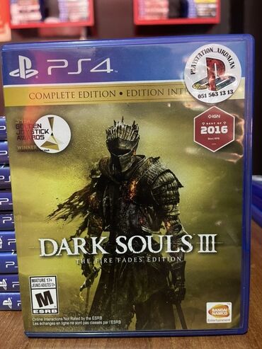 oyun ucun rul: PlayStation 4 üçün Dark Souls III: The Fire Fades Edition oyun diski