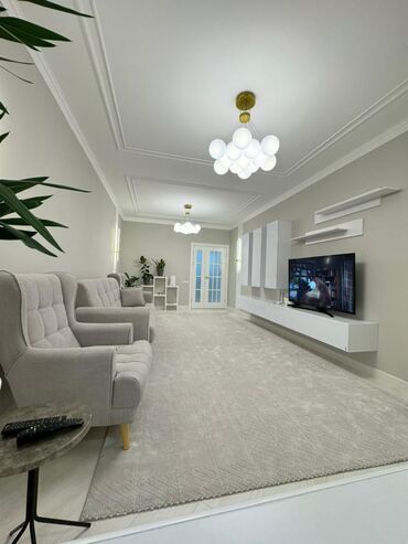 купить квартиру в бишкеке без ремонта: 3 комнаты, 100 м², Элитка, 8 этаж, Евроремонт