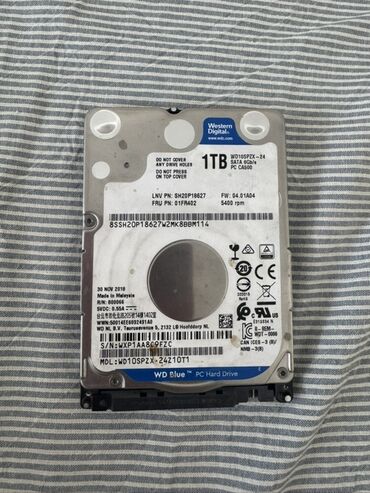 жесткий диск на пс3: Маалымат алып жүрүүчү, Western Digital (WD), HDD, 1 ТБ, 2.5", Ноутбук үчүн