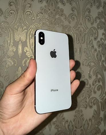 aplle x: IPhone X, Б/у, 256 ГБ, Серебристый, Защитное стекло, 100 % — 1