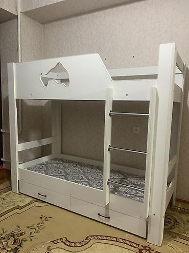 годы 4: Двухъярусная детская кровать, Новый, ЛДСП, цвет - Белый — 1