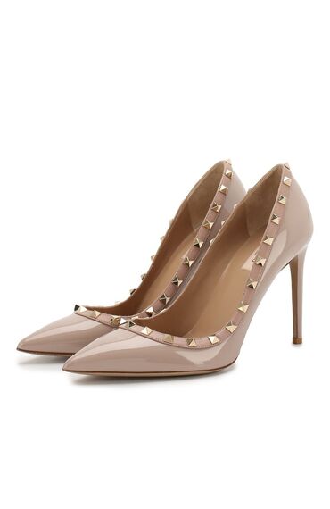 Bentley: Valentino Garavani Rockstud. Tünd bej/nude rəngli qadın tuflisi –
