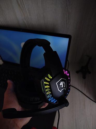 noutbuklar yeni: RGB işıqlı oyun aksesuarları dəsti - Qulaqlıq: Üstündə mikrafon olan — 3