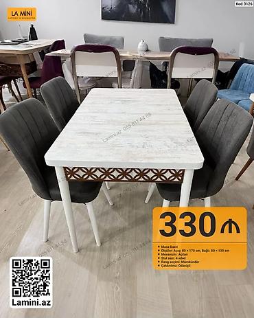 Mebel: Masa Dəsti – Kod: 3126 - Mexanizm: Açılan - Ölçülər: Açıq – 80 × 170 — 1