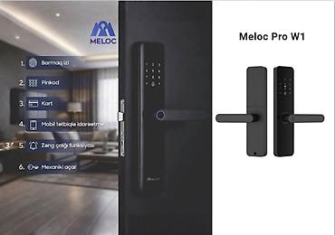 Meloc W1 – Ağıllı qapı kilidi • Açılma üsulları: barmaq izi, PIN-kod