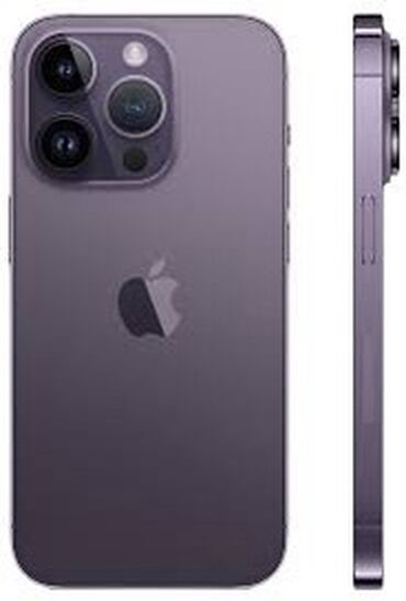iphone 14 pro в бишкеке: IPhone 14 Pro, Б/у, 256 ГБ, Deep Purple, Зарядное устройство, Защитное стекло, Чехол, 96 %