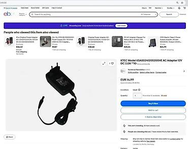Adapteri i punjači za laptop: Ktec AC adapter 9V 2A - Model: KSAHE (oznaka na kućištu P1113) - — 5