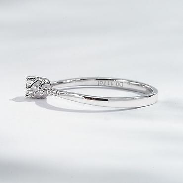 Үлпөт көйнөктөрү жана аксессуарлар: 💍 Кольцо из белого золота 18K с лабораторными бриллиантами • Золото — 3