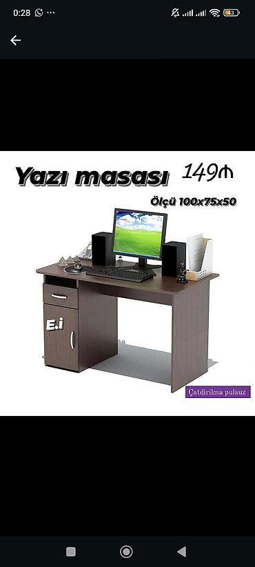 surgulu dolab: Yazı masası – 149₼ Ölçü: 100×75×50 sm - Klassik tünd ağac tonlarında — 1