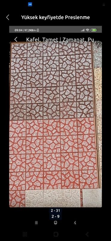 Dekorativ daşlar: Yüksek keyfiyetde Preslenmiş Tamet daşlarinin topdan və pərakəndə — 15