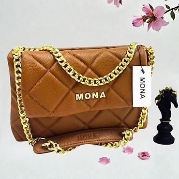 mona torbe prodaja: Torba MONA – elegantna ženska crossbody/ramena torba sa zlatnim lancem — 2