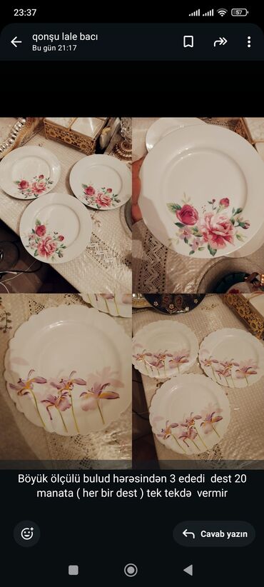 Digər dəstlər və servizlər: Münasib qiymətə satılır təcili köçle bağlı vp aktivdir zəhmət olmasa -da lalafo.az — 14 Digər dəstlər və servizlər: Münasib qiymətə satılır təcili köçle bağlı vp aktivdir zəhmət olmasa — 14