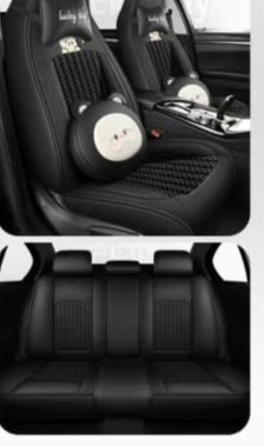 плюшулка 302: Чехлы С подушкой, цвет - Черный, Universal Seat cover