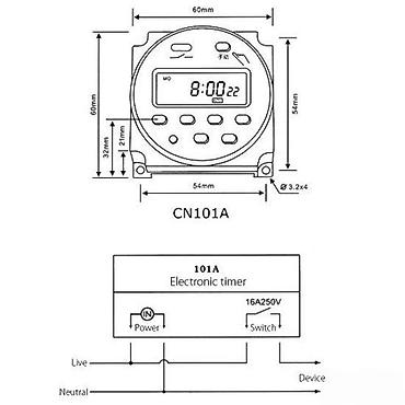 kosovka devojka goblen: TAJMER CN101A 220 VAC | Ovaj tajmer, model CN101A, je pogodan za rad — 4