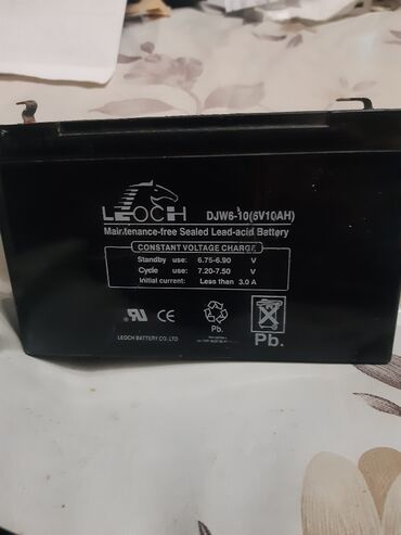 Elektrik işləri: LEOGH DJW6 -10( 6V 10AH),кислотнно свинцовый аккумулятор высокого