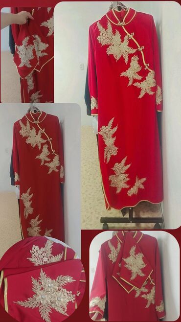 вечернее платье в пол красного цвета: 🌹Срочно продается дунганское платья,Беда,, 🌹ручной работы ✨ 🌹Цена