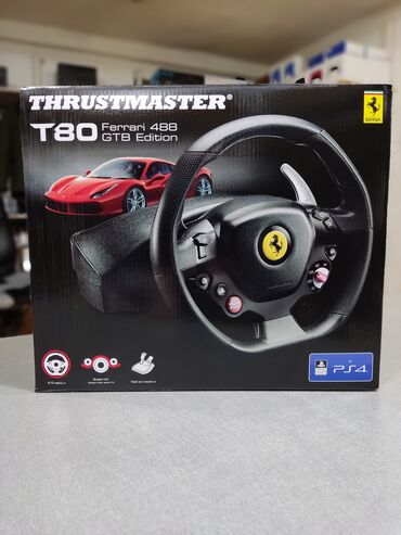 oyun sükanı: Thursmaster t80 racing wheel. Ps4 üçün uygundur. Originaldır, yenidir