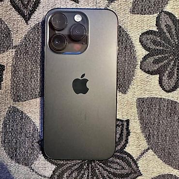 IPhone 14 Pro, Б/у, 128 ГБ, Черный, Коробка, Чехол, 77 %