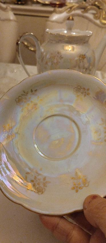 dəm caydan: Çay dəsti, rəng - Ağ, Farfor — 4
