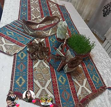 advent calendar satışı: Xalça naxışlı masa dekoru dəsti - Milli ornamentli qalın toxunma — 4