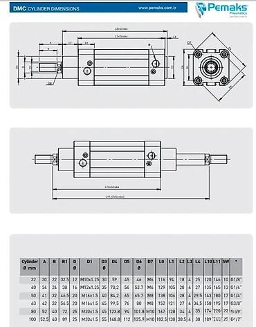 Ostali pneumatski alati: Pemaks Pneumatics – pneumatski cilindar sa magnetnim ublažavanjem — 10