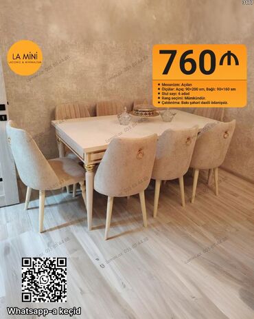 детские демисезонные комплекты: Açılan, 6 stul