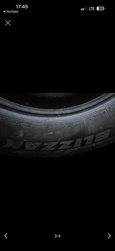 шины на сапок бу: Шины 265 / 65 / R 17, Зима, Б/у, Комплект, Bridgestone — 2