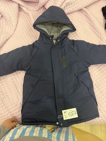 леопардовые вещи: Детская зимняя куртка с капюшоном - Цвет: темно-синий - Теплый