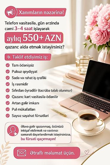 bakida asbaz isi: Salam👋🏻Onlayn (evdən) çalışa biləcək xanımlar axtarılır. Satış işi — 1