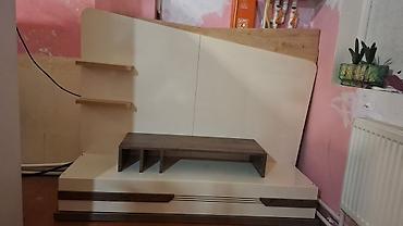 TV altlığı: TV stendi və dekor divar paneli - Material: MDF/LDSP tipli laminat — 1